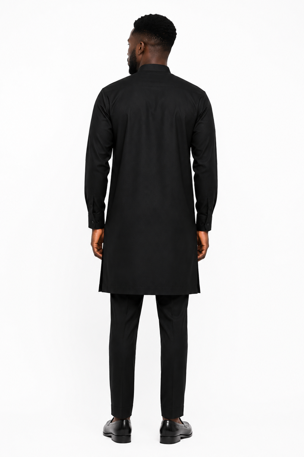 Luxury Black Senator Kaftan for Men | Premium African Traditional Wear | King Wales