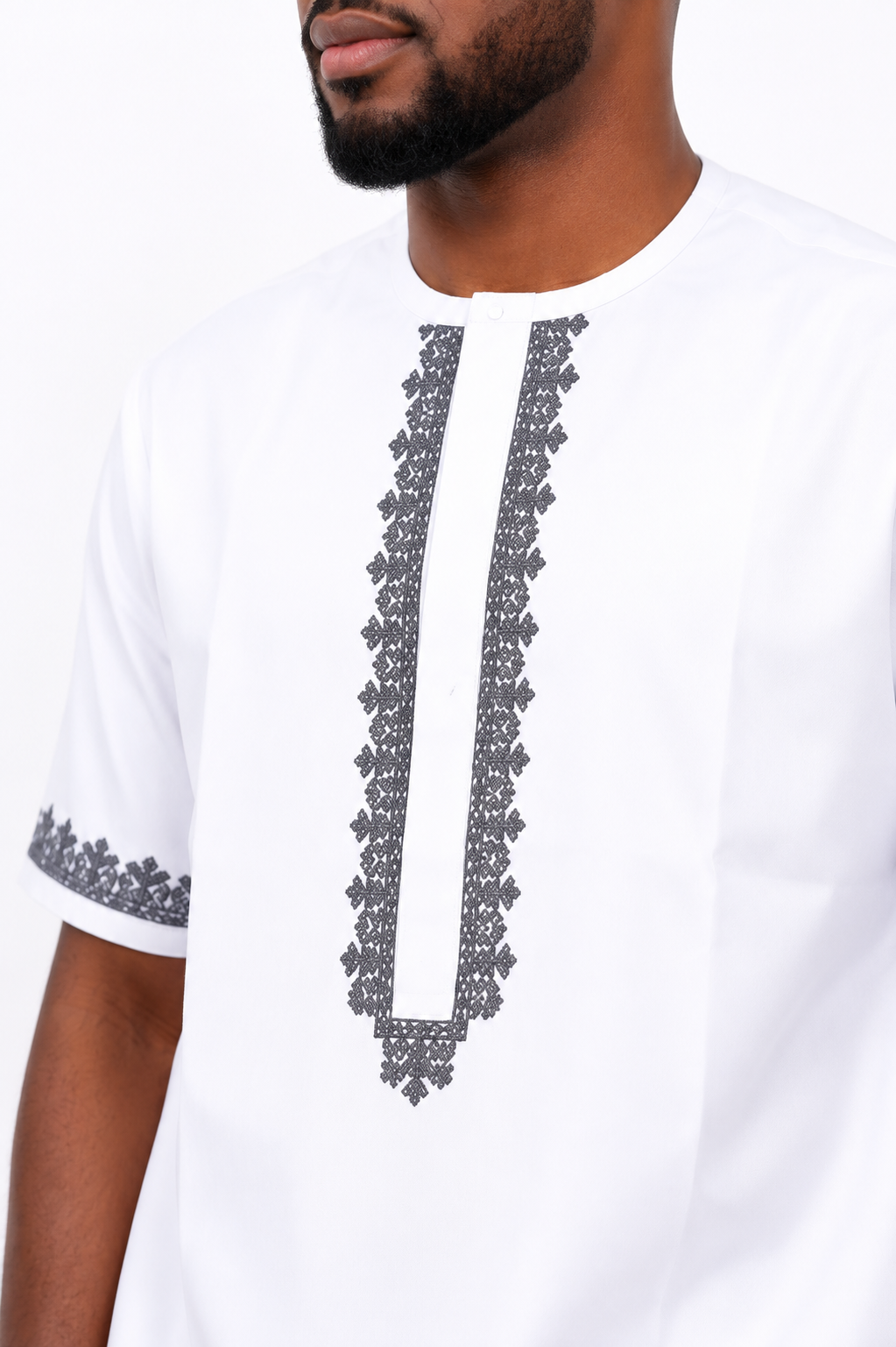 Luxury White Senator Kaftan for Men | Premium African Traditional Wear | King Wales
