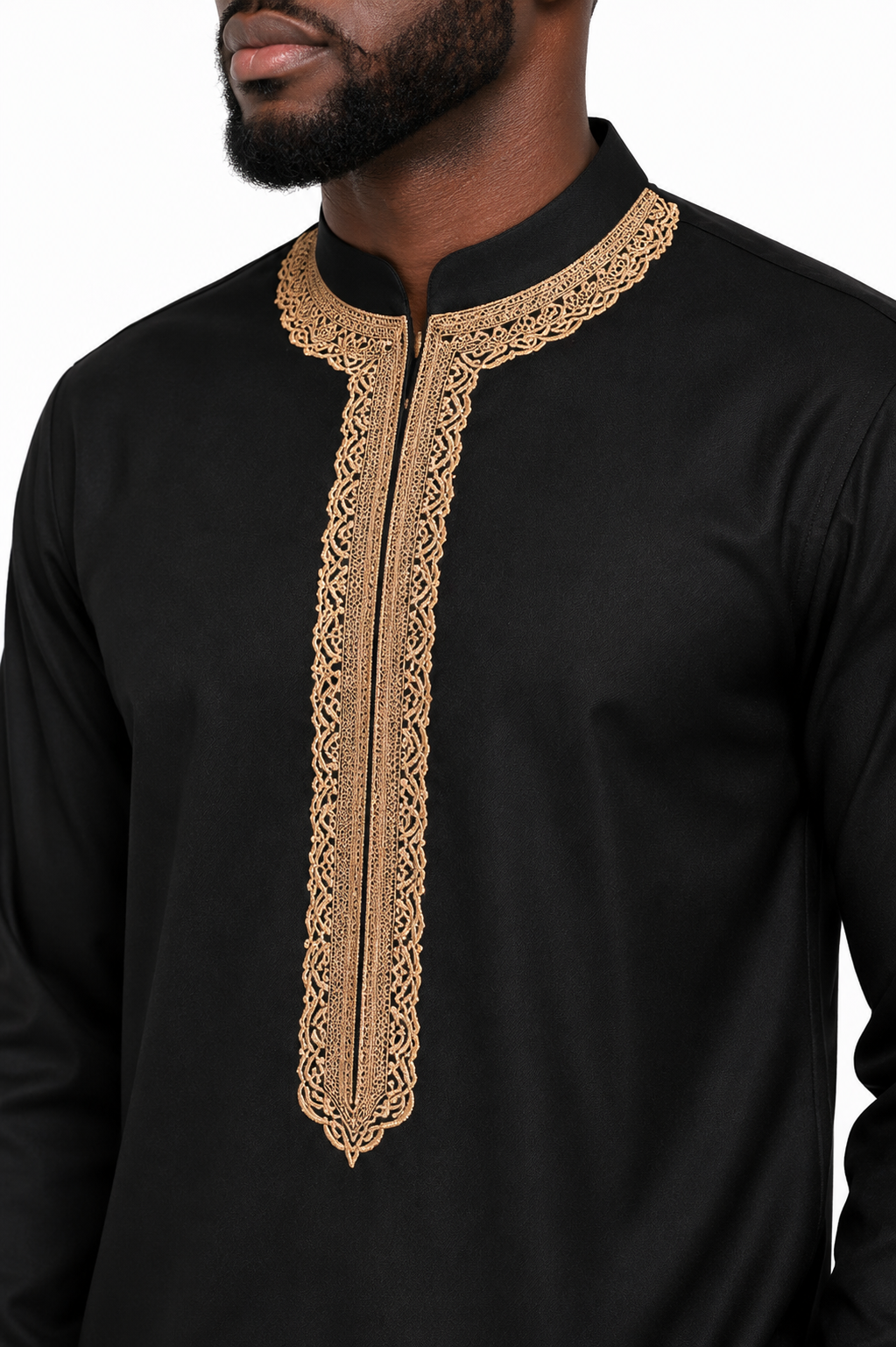 Luxury Black Senator Kaftan for Men | Premium African Traditional Wear | King Wales