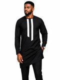 Luxury Black Senator Kaftan for Men | Premium African Traditional Wear | King Wales