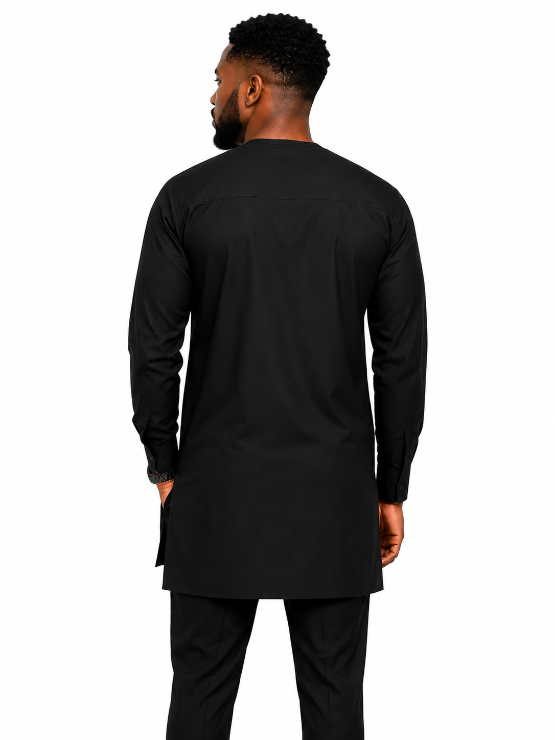 Luxury Black Senator Kaftan for Men | Premium African Traditional Wear | King Wales