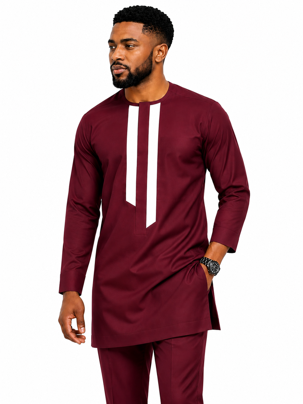 Luxury Black Senator Kaftan for Men | Premium African Traditional Wear | King Wales