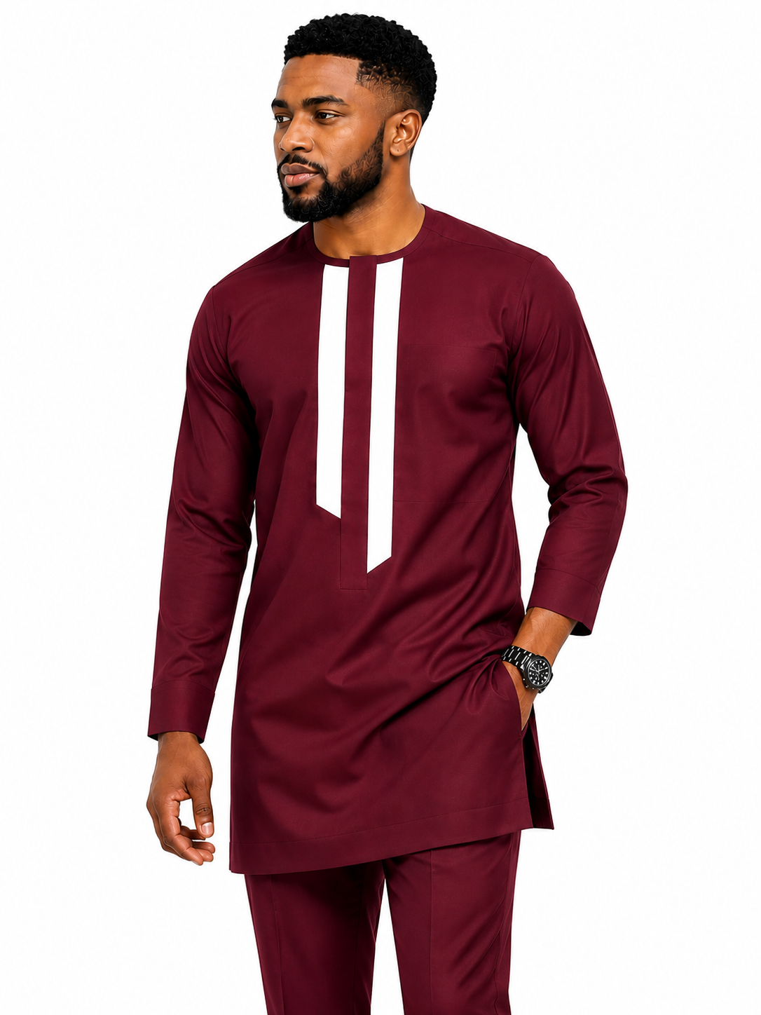 Luxury Black Senator Kaftan for Men | Premium African Traditional Wear | King Wales