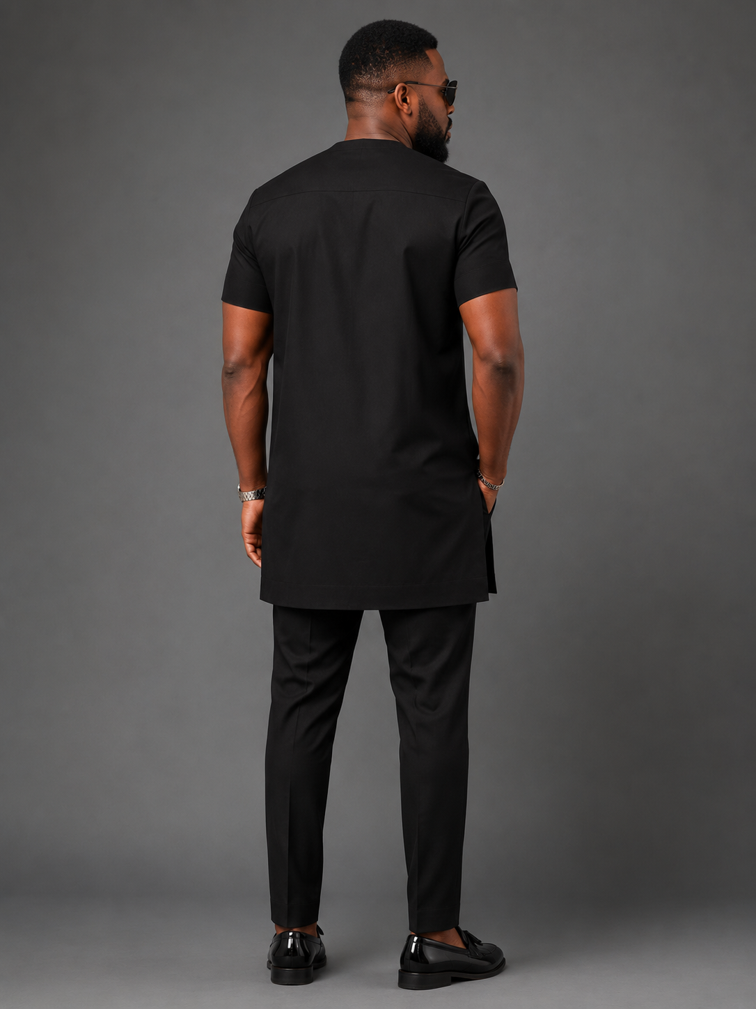 Luxury Black Senator Kaftan for Men | Premium African Traditional Wear | King Wales (Copy)